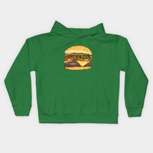 Burger Hand Drawn Kids Hoodie